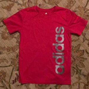 Boys Red Adidas Shirt